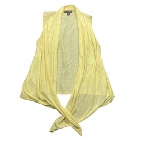 Tommy Bahama Ladies Medium Yellow Wrap‎ Cardigan Linen Silk Casual Flair Dress